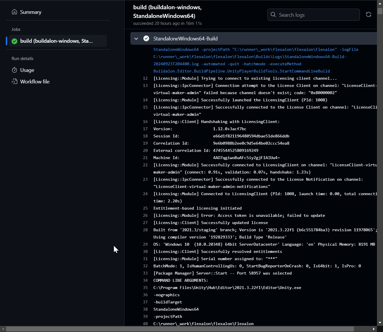 View GitHub Run Logs