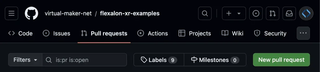 GitHub new pull request