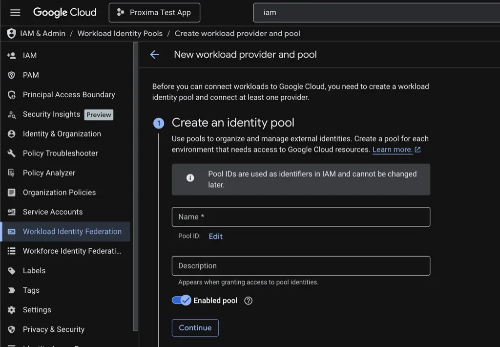 Google Cloud Workload Identity Federation