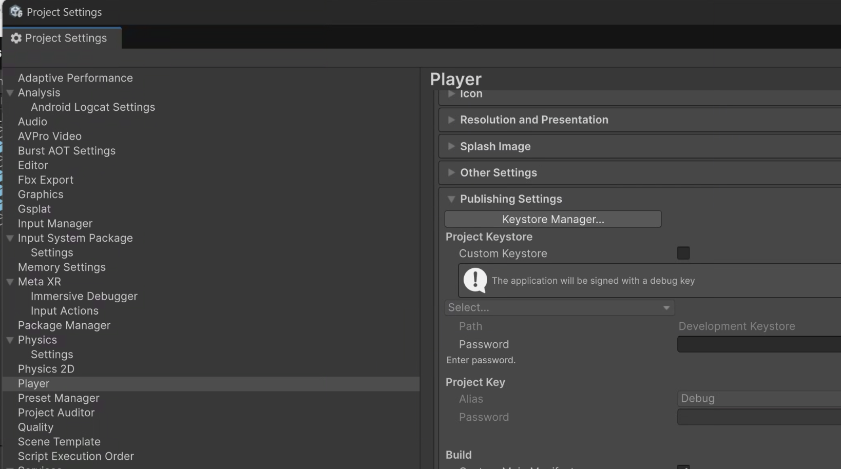 Unity - Keystore Management